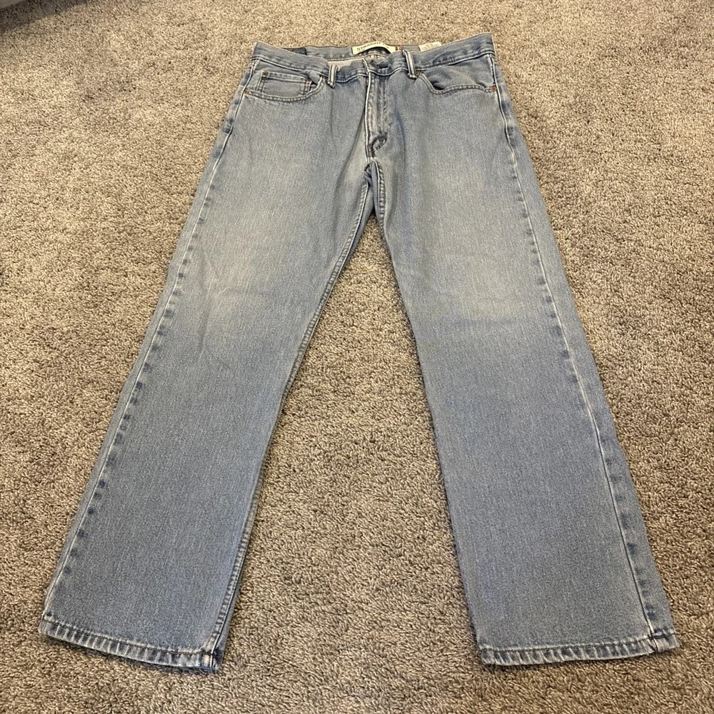 Levis Mens 505 Regular Fit Straight Leg Jeans Size 34x30 Blue Denim Mid Rise
